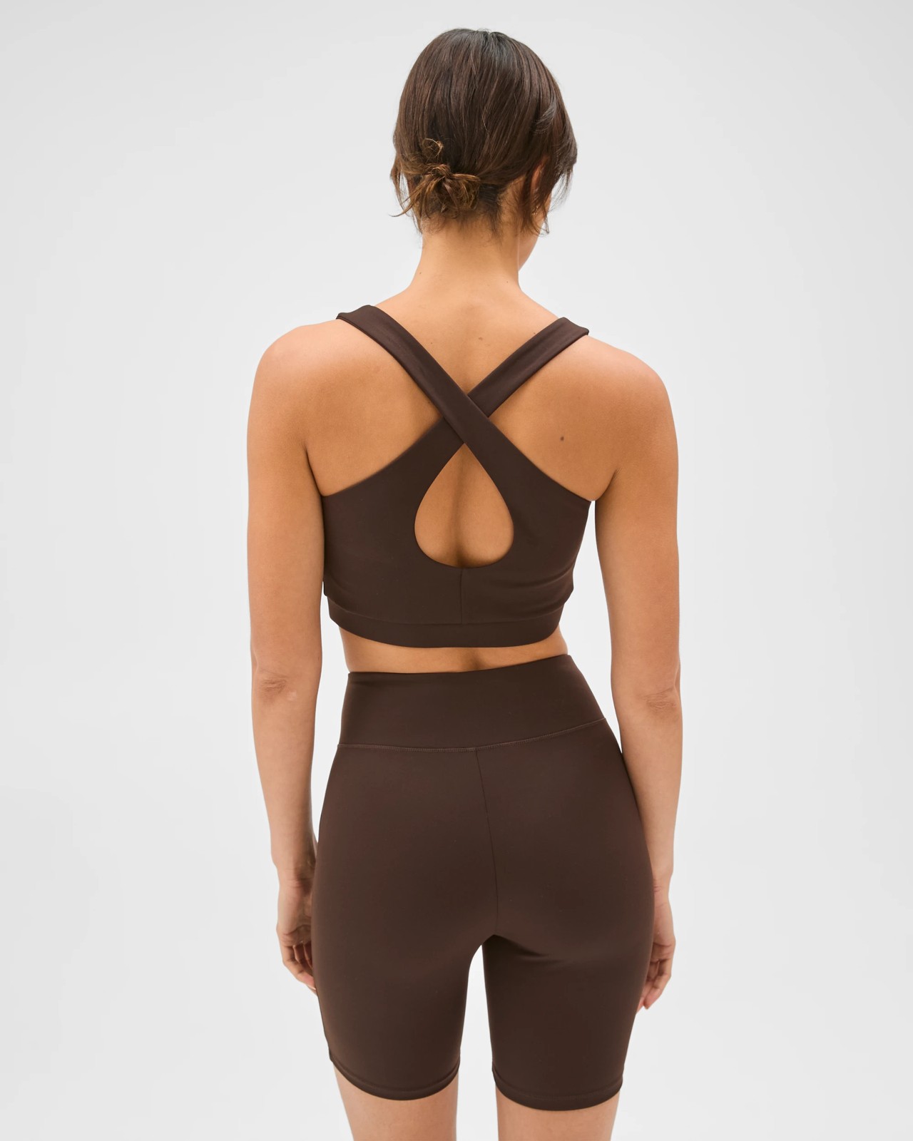Active Studio Soft Ruched Bike Shorts - Cocoa 6 of 6