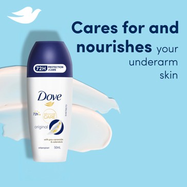Dove Advanced Care Original Antiperspirant Deodorant Roll-On 50ml - Pro-Ceramide and Calendula