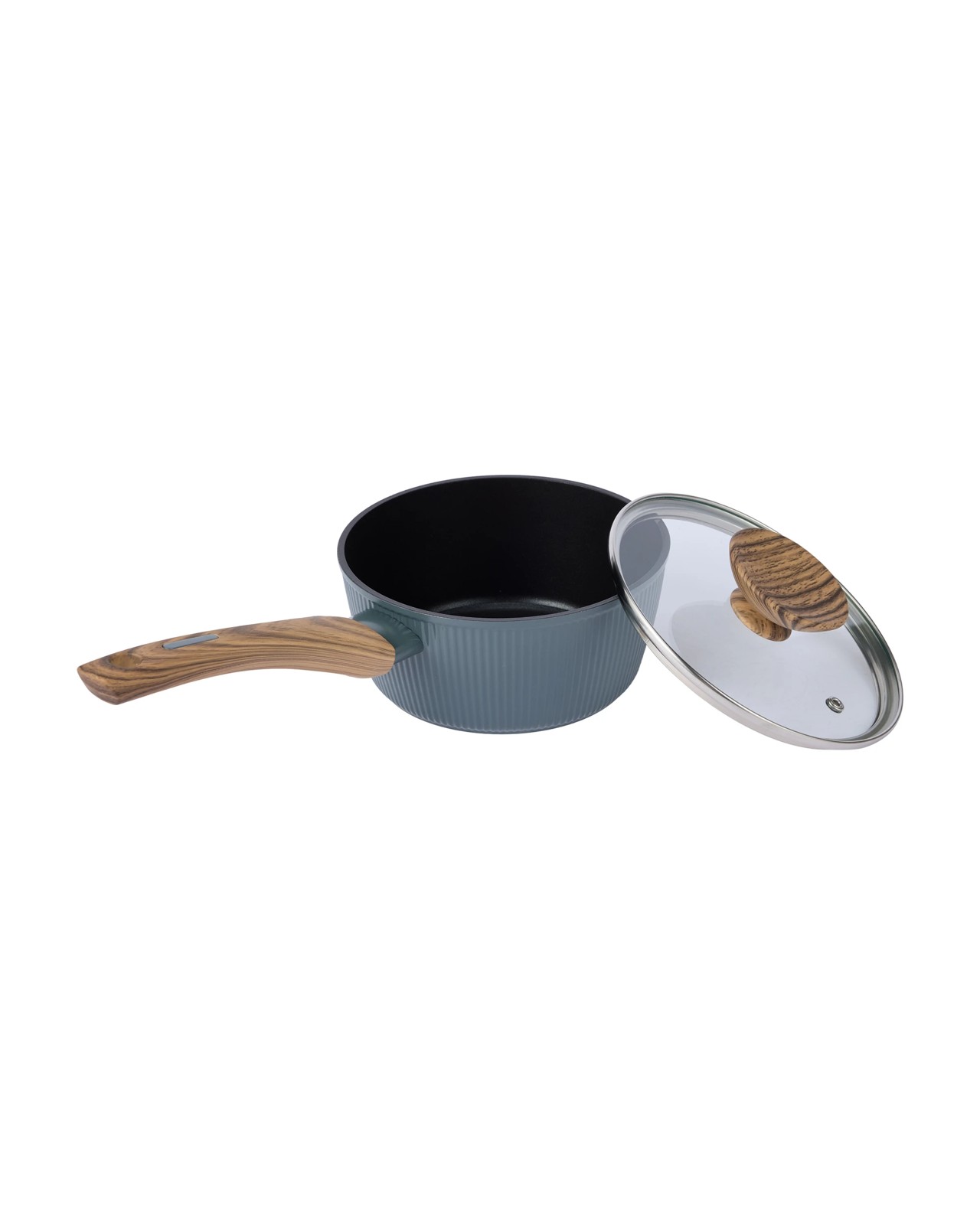 Anko 16cm Linear Wood Look Saucepan 2 of 6