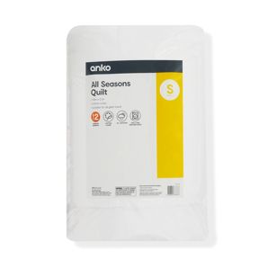 Medium Warmth All Seasons Quilt, Single Bed - Anko