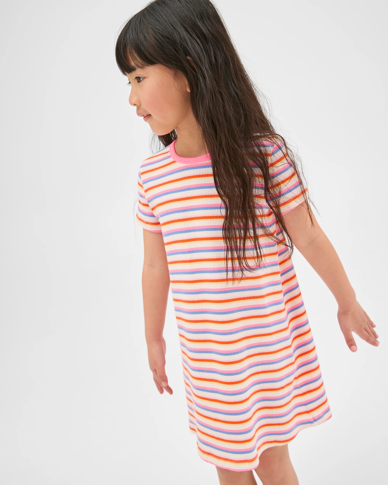 Australian Cotton A-Line Rib Knit Dress 2 of 6