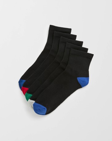 Maxx Australian Cotton Blend 5 Pack Quarter Crew Socks