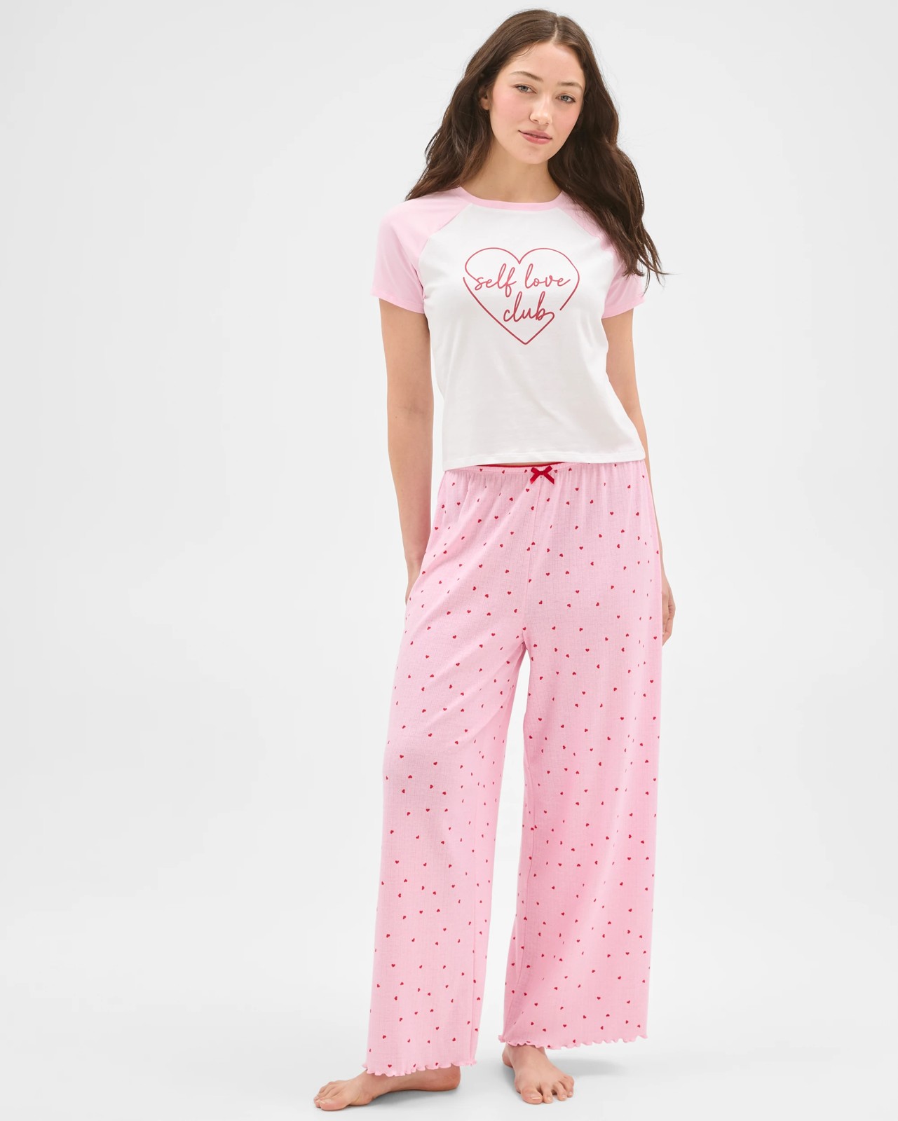 Lily Loves Australian Cotton Raglan Baby Sleep T-Shirt - Self Love Pink 2 of 5
