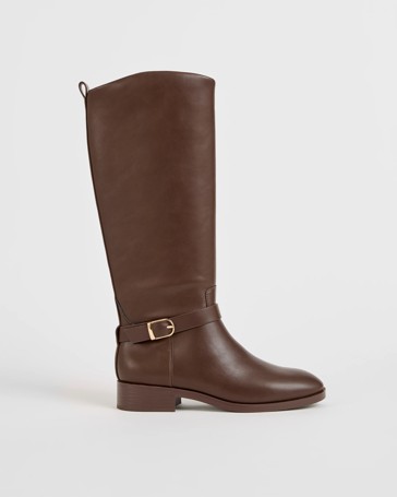 Riding Long Slant Edge Boots - Larissa