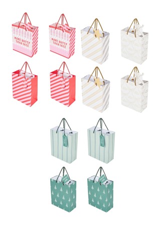 Anko 4 Pack Small Gift Bags - Assorted