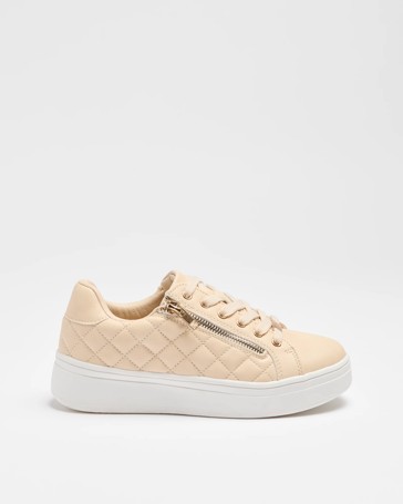 Womens Quilted Zip Comfort Sneaker - Zia II