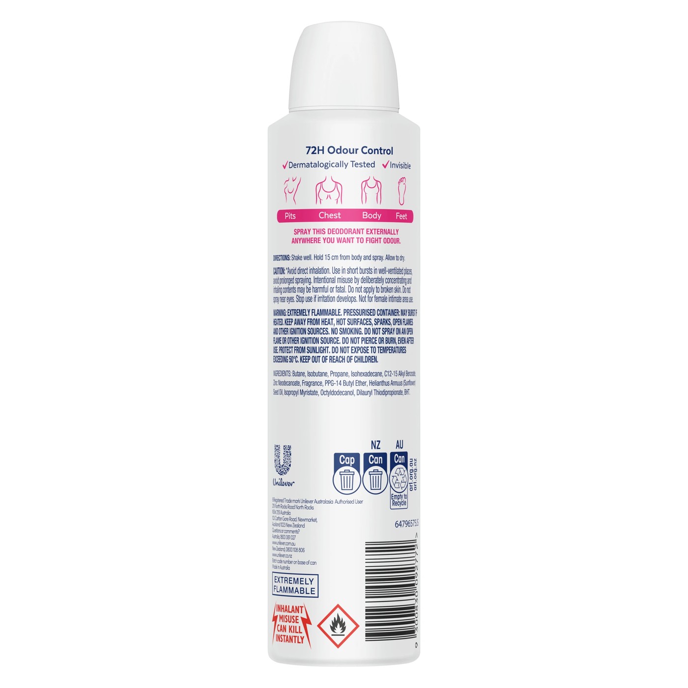 Rexona Whole Body Deo 230ml - Wild Rose 2 of 5