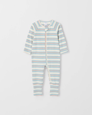 Baby Organic Cotton Rib Zip Footless Coverall