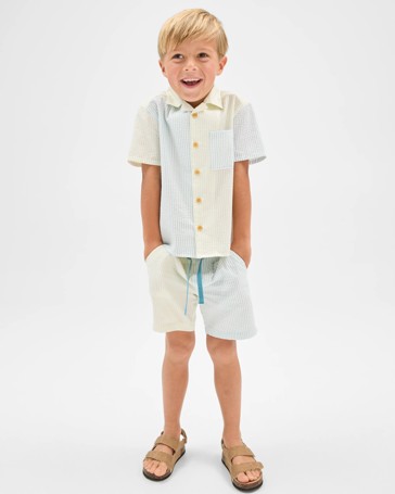 Australian Cotton Short Sleeve Shirt and Shorts Set