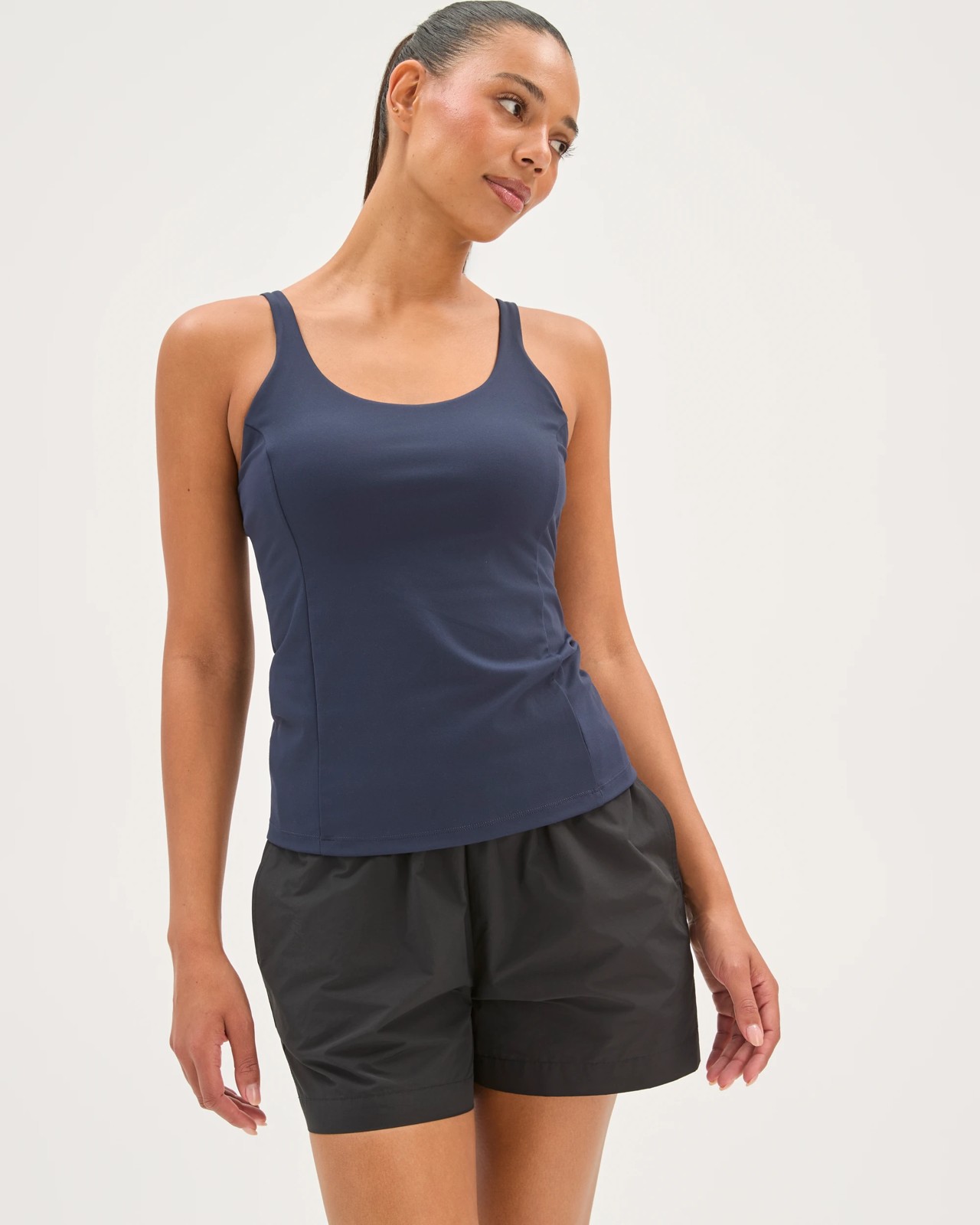 Active Running Inbuilt Support Tank Top - Navy 3 of 6