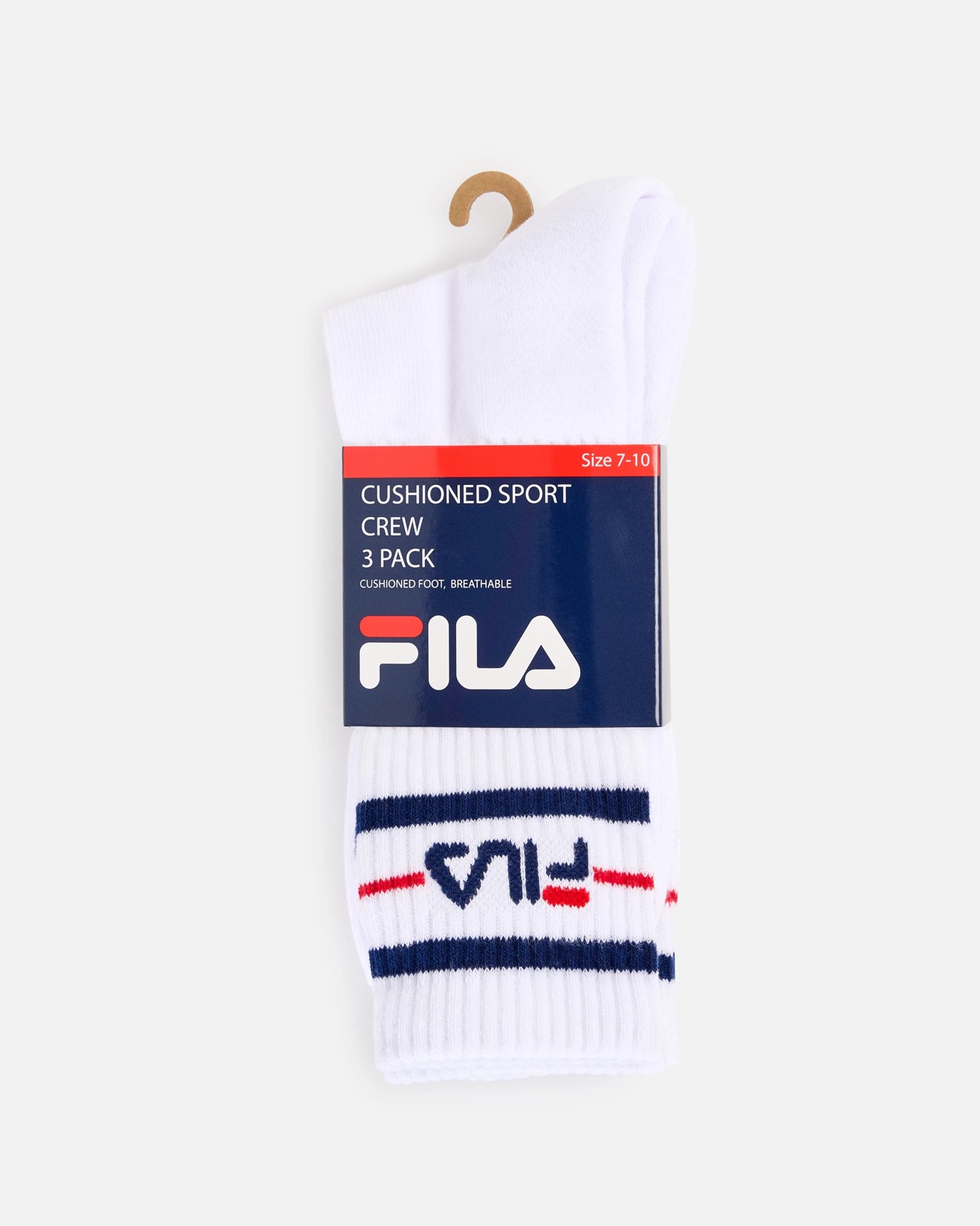 Fila Sports Crew 3 Pack Socks 2 of 4