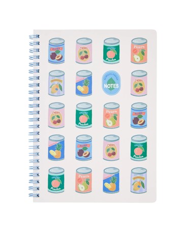 Anko A5 Notebook Retro Food Cans 80gsm 120 Pages