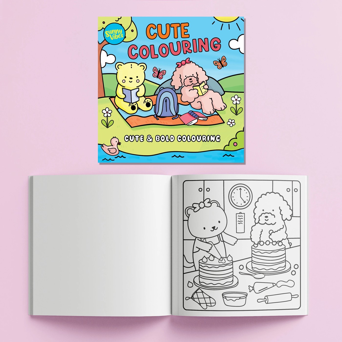 Sunny Vibes Cute Colouring Kit - Book 3 of 5