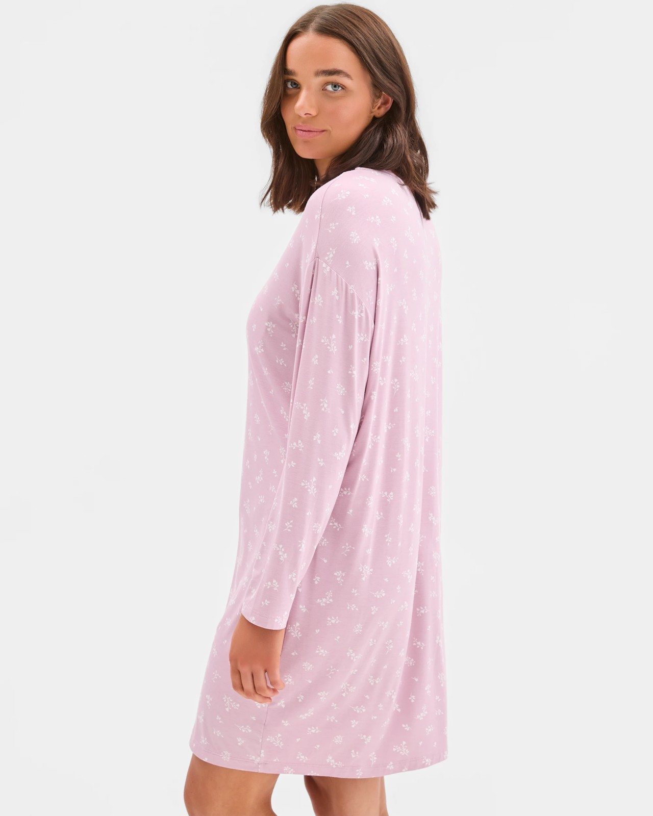 Soft Comfort Bamboo Long Sleeve T-Shirt Nightie 3 of 5