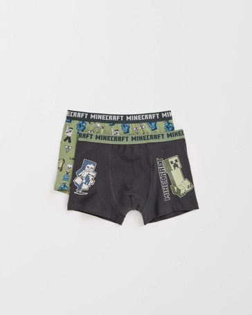 Minecraft Australian Cotton Blend 2 Pack Older Boys Trunks