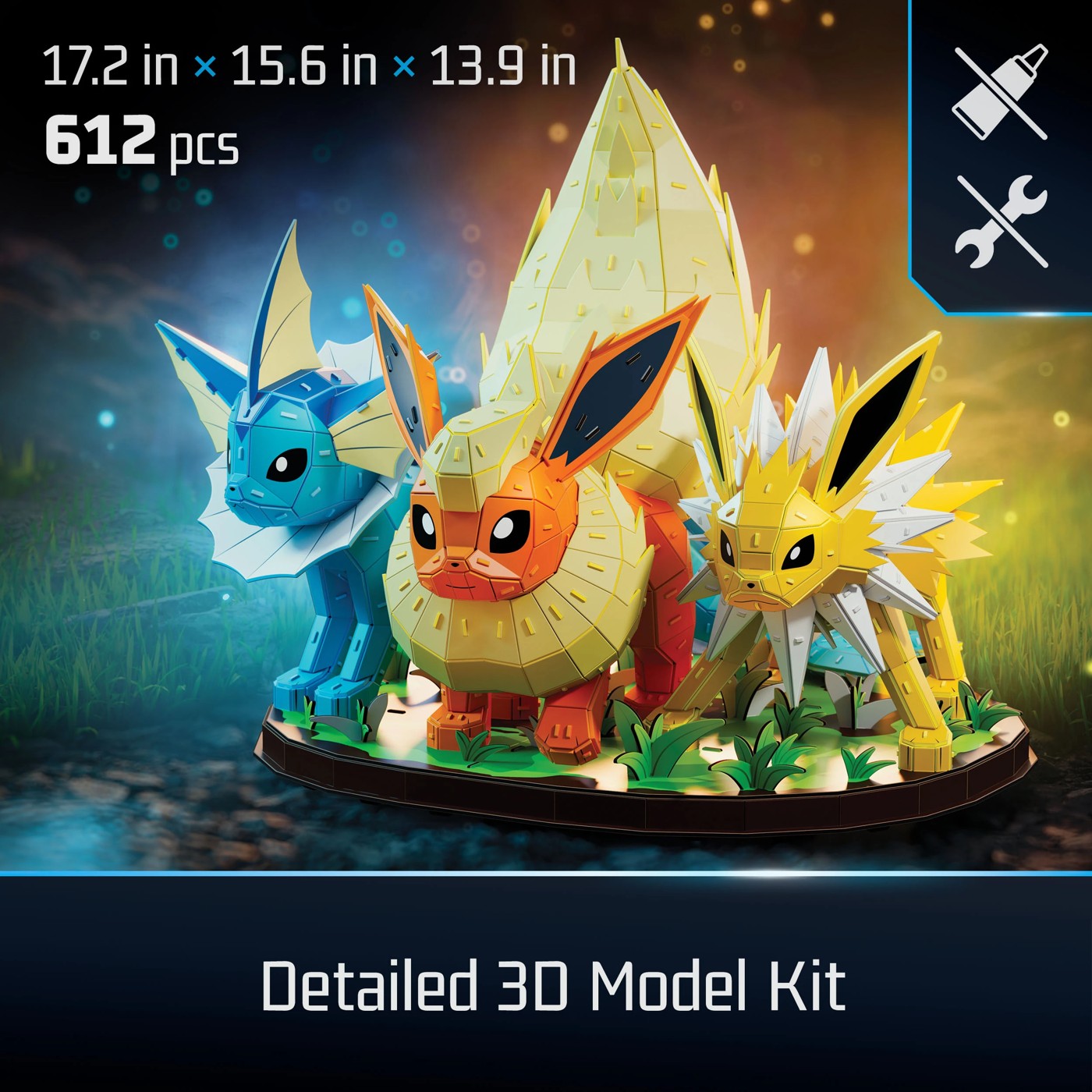 Pokemon Evolution 3D Puzzle Model Kit Puzzle 3 Pack from 4D Build 2 of 5