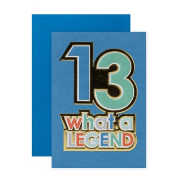 Connections from Hallmark 13th Birthday Card - What A Legend