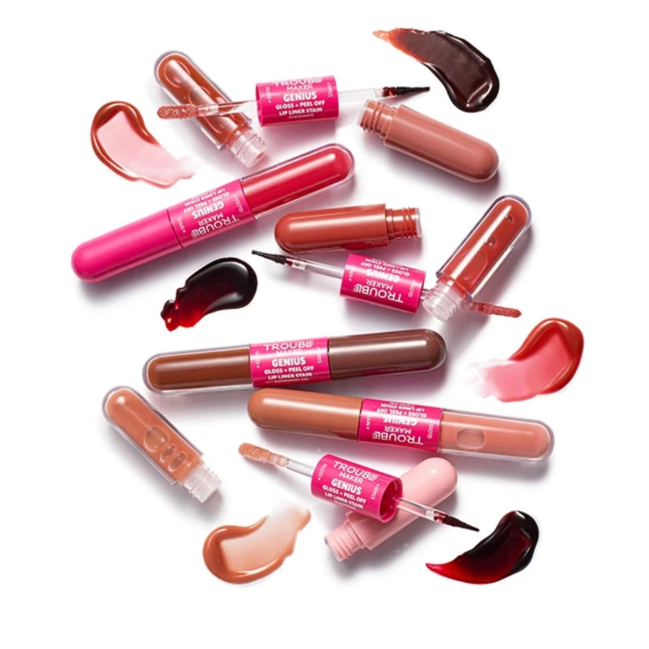 Trouble Maker Genius Duo Peel-Off Lip Liner Stain and Gloss - Checkmate Peach Pink 3 of 3