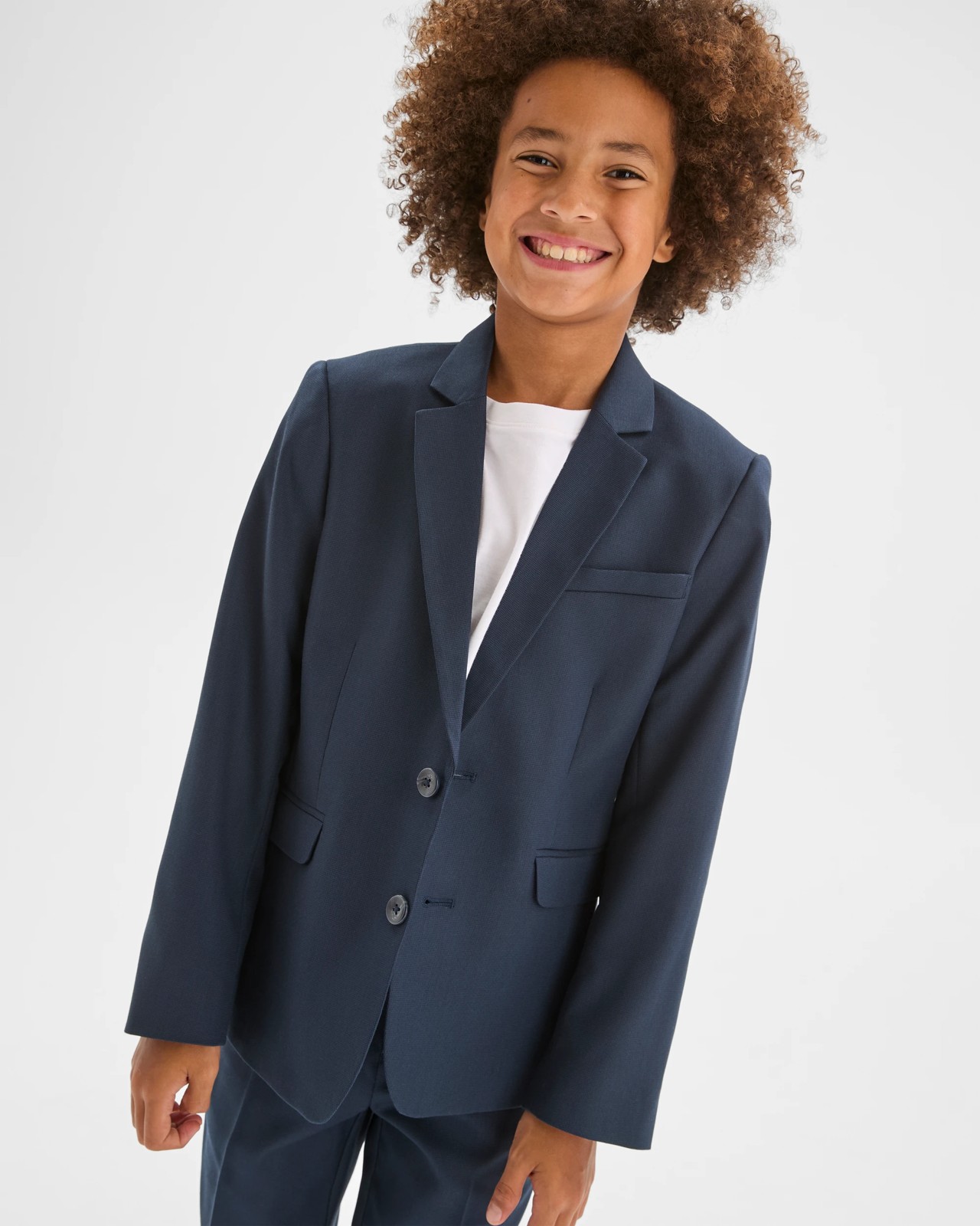 Long Sleeve Suiting Jacket - Blue 3 of 5