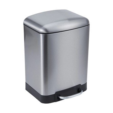 Steel Rectangle Pedal Bin  6L - Anko