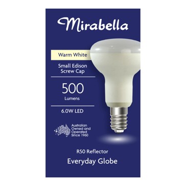 Mirabella LED R50 SES 6W 470LM 2700K - Warm White
