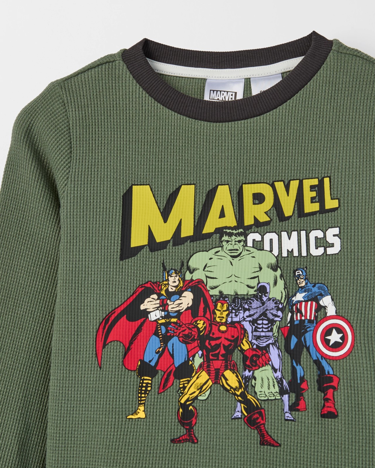 Marvel Australian Cotton Younger Boys Waffle/Flannel Pyjama Set - Marvel 3 of 3