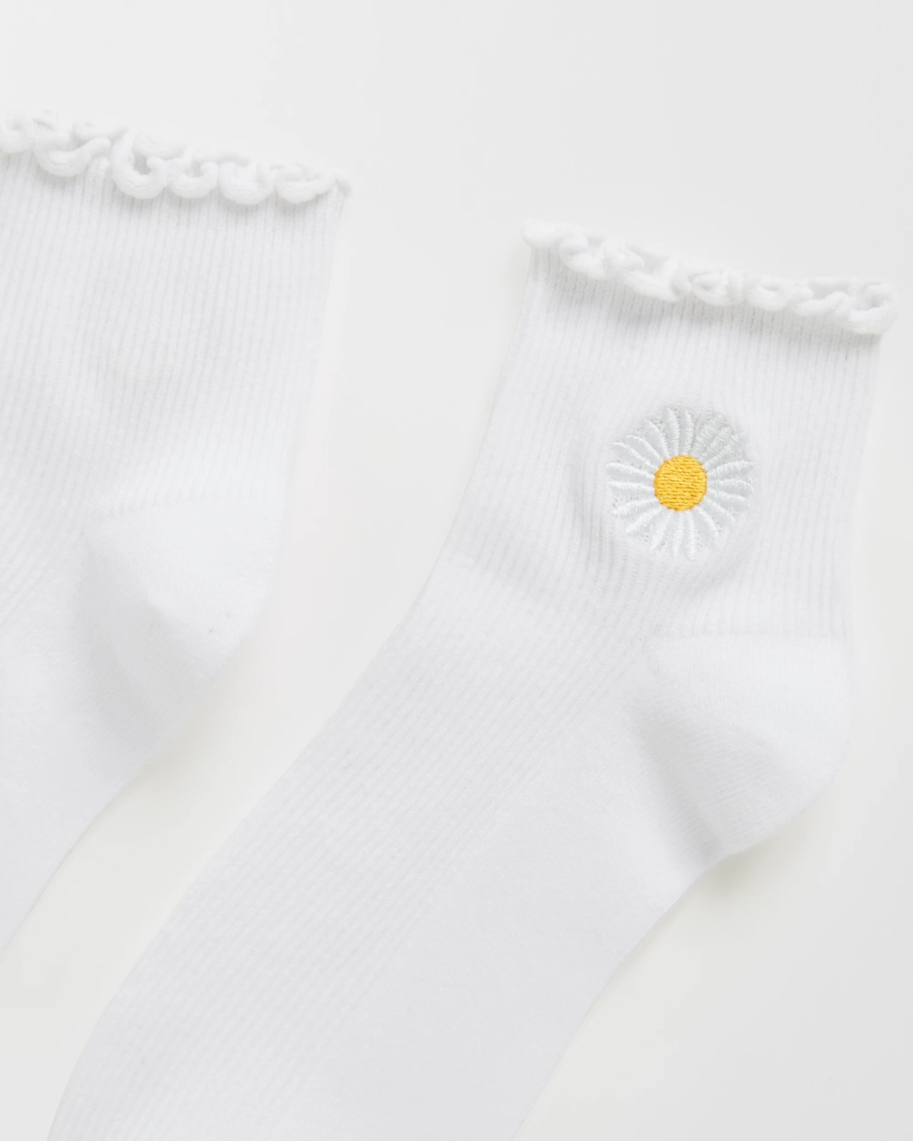 Australian Cotton Blend Frill Quarter Crew Socks - Daisy 2 of 3
