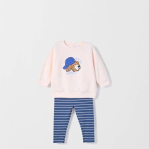 Baby Organic Cotton Fleece Top and Rib Leggings Set product image