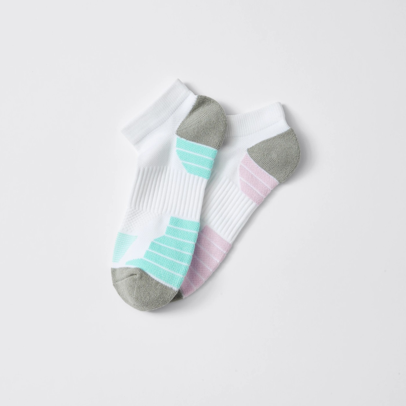Active 2 Pack Cushion Foot Performance Trainer Socks - White 2 of 2