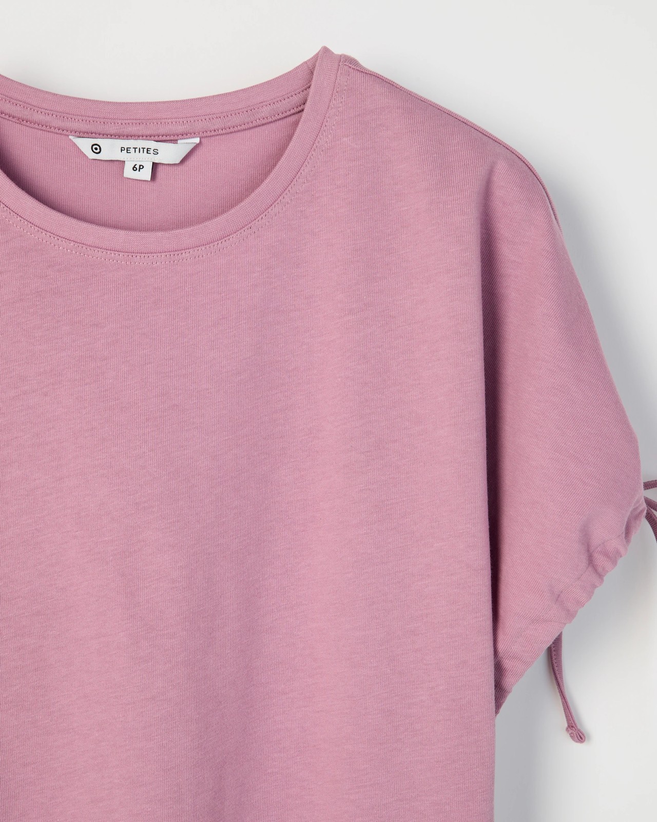 Petites Australian Cotton Gathered Sleeve T-Shirt 2 of 2