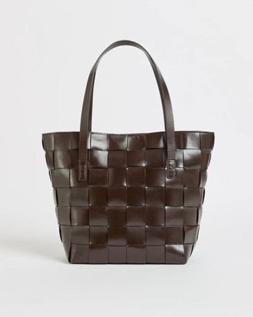 Pre-Order Genuine Leather Weave Tote Bag