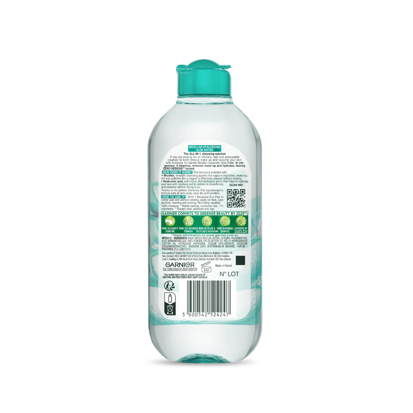 Garnier SkinActive Micellar Cleansing Water All-in-1 - Hyaluronic Acid & Aloe Vera 4 of 6