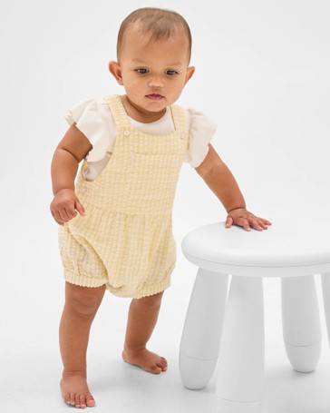 Baby Organic Cotton Shortall Set