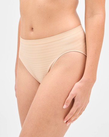 2 Pack Seamfree Matte and Shine High Cut Briefs