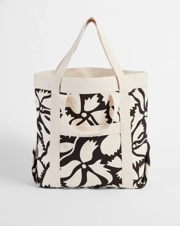 Canvas Printed Beach Tote Bag