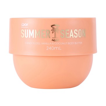 Summer Season Summer Solstice Body Butter 240ml, Candy Floss, Vanilla and Coconut - OXX Fragrance
