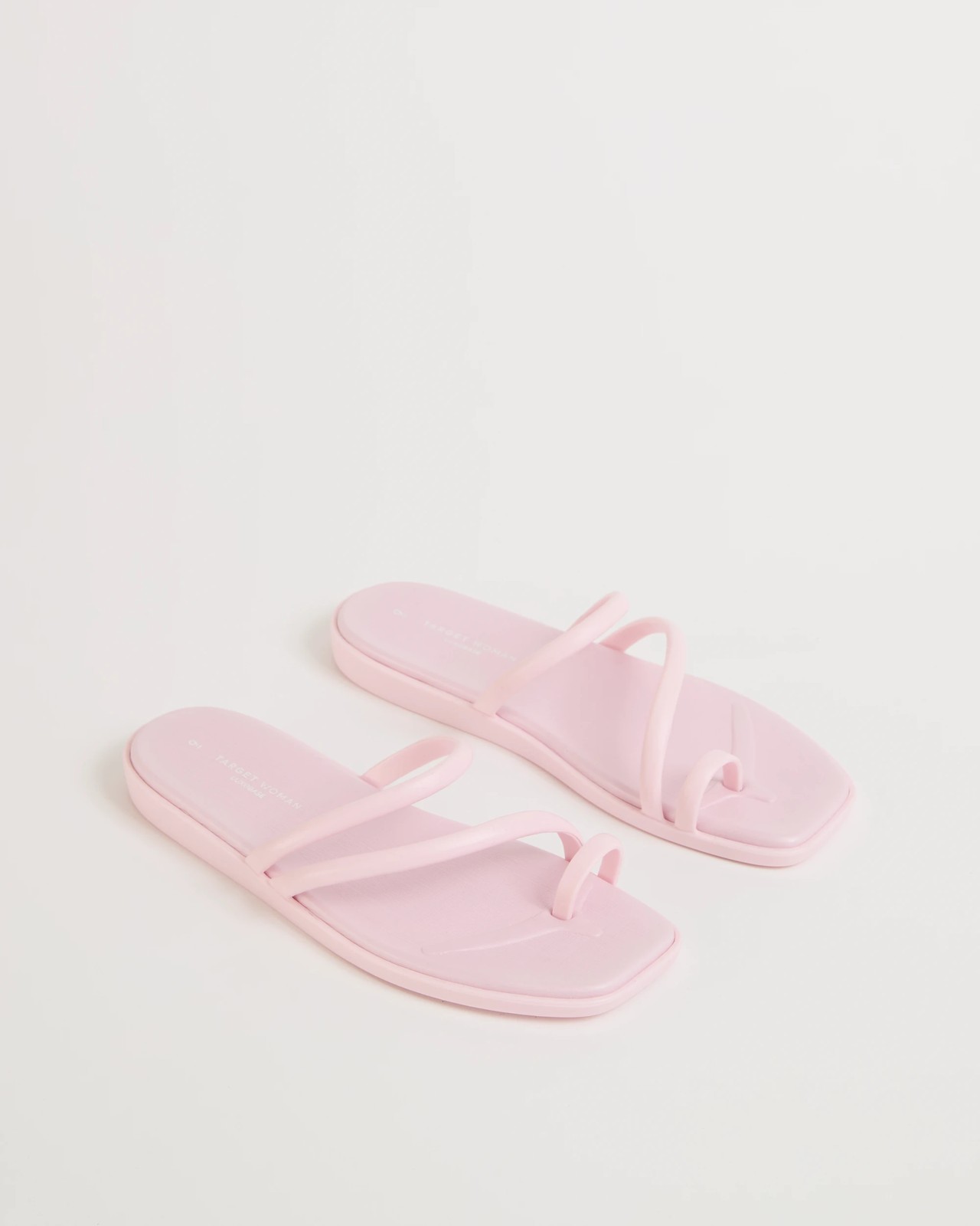 Padded Toe Post Strappy Slides - Pink 2 of 3