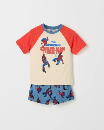 Marvel Spider-Man Australian Cotton Younger Boys Raglan Sleeve Knit Pyjama Set
