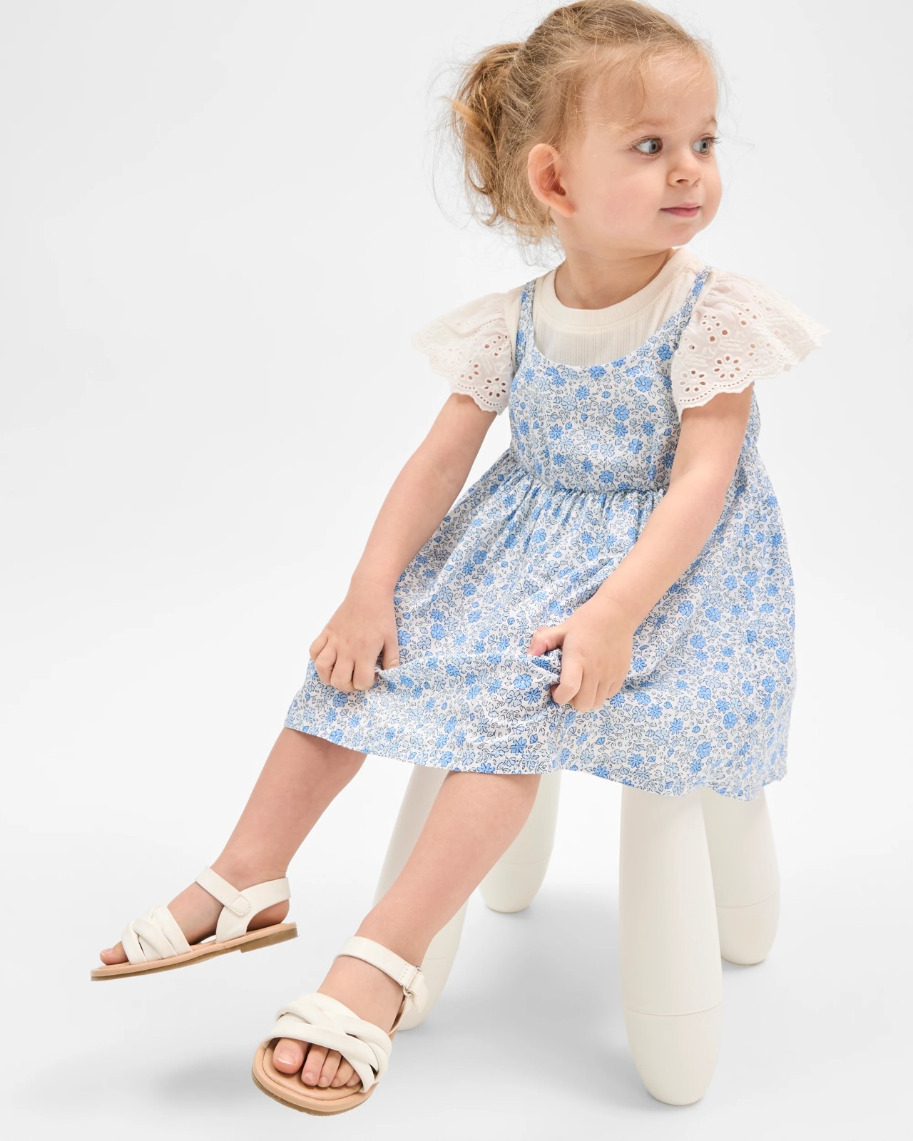 Baby Dress and Bodysuit 2 Piece Set - Blue Cloud Dancer 3 of 5