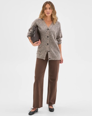 Twist Slub Grandpa Cardigan