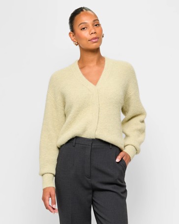Long Sleeve Plush Balloon Cardigan - Preview