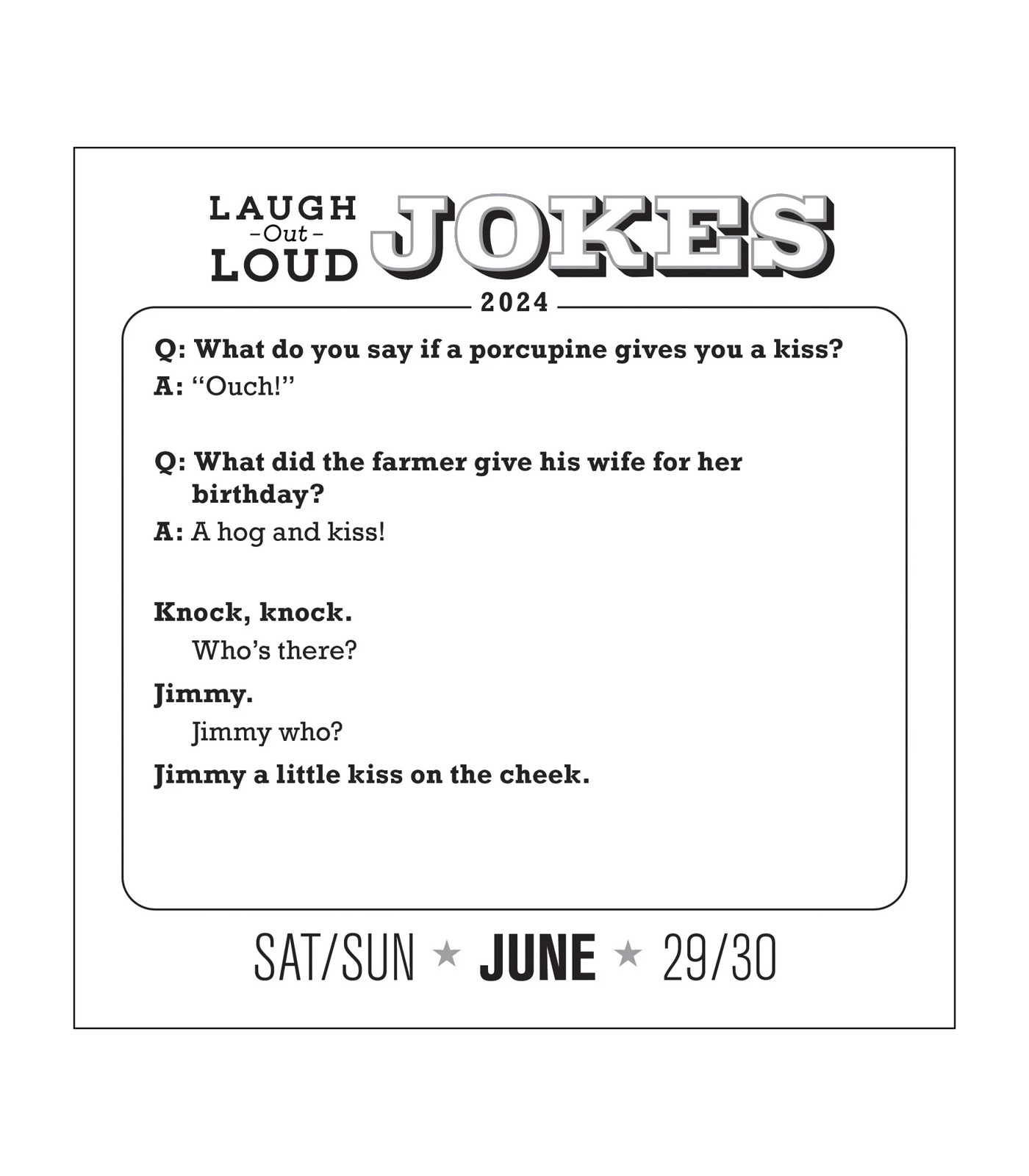 Laugh Out Loud Jokes 2024 Boxed Calendar Target Australia
