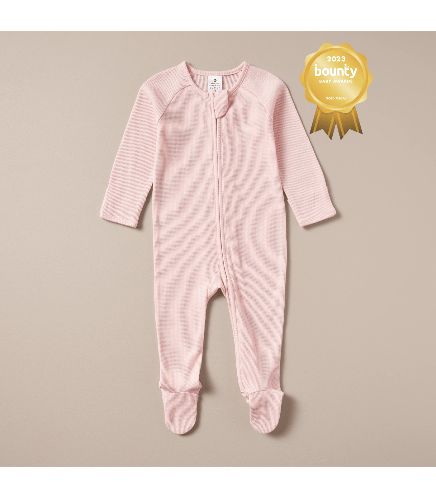 S22 239936_07 G ZIP COVERALL WAFFLE CHALK PINK Target Australia