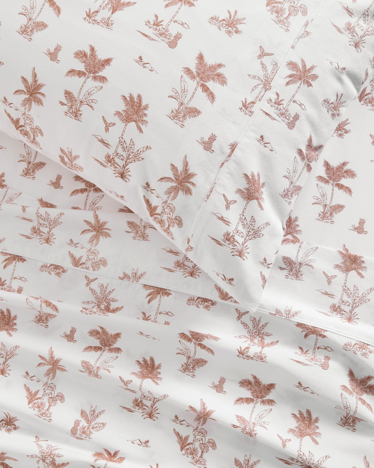 Tamara Palm Australian Cotton Printed Sheet Set 3 of 3