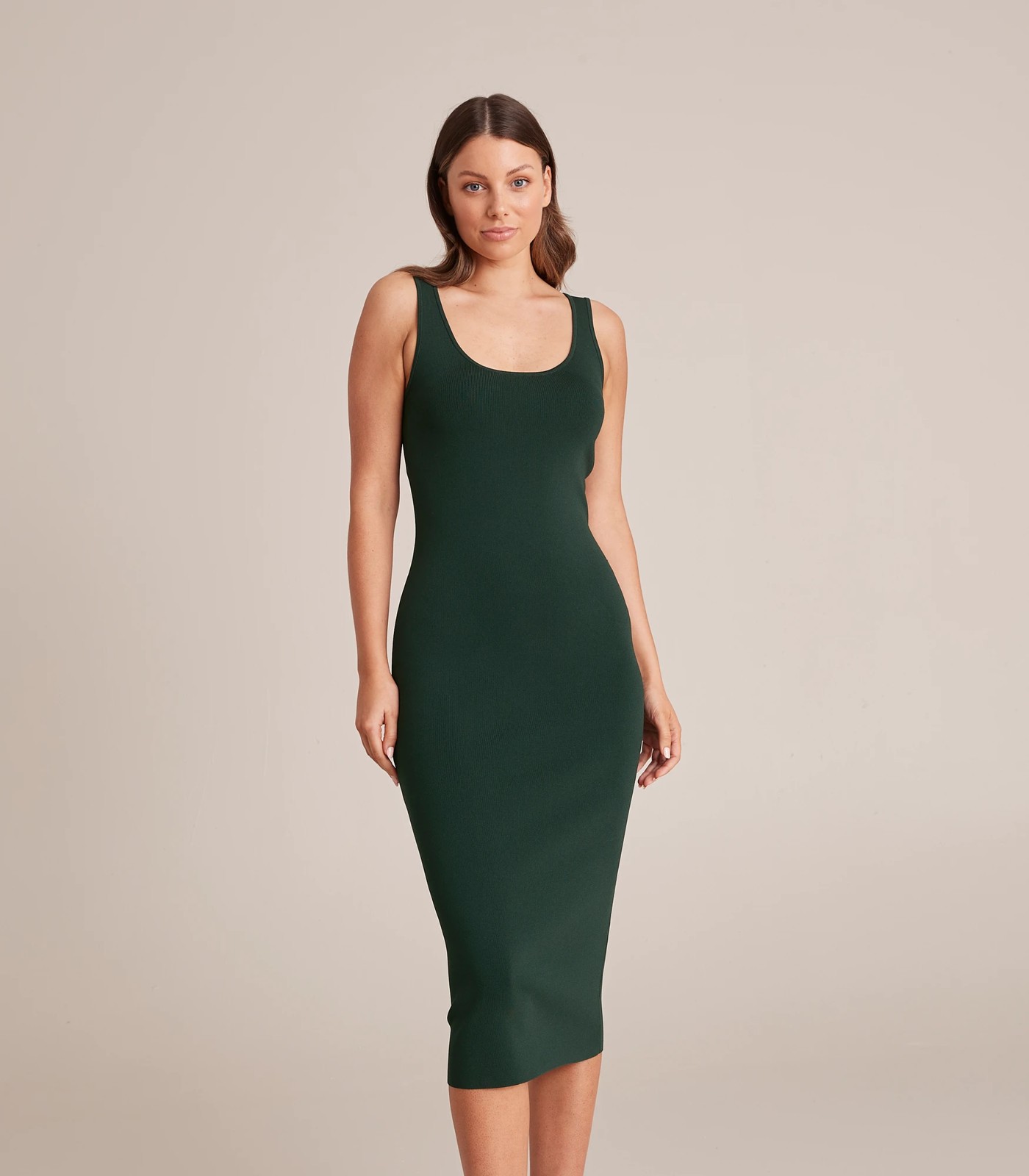 Crepe square 2024 neck bodycon dress