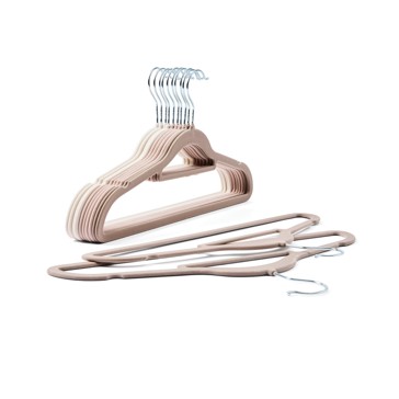12 Pack Flocked Hangers - Anko