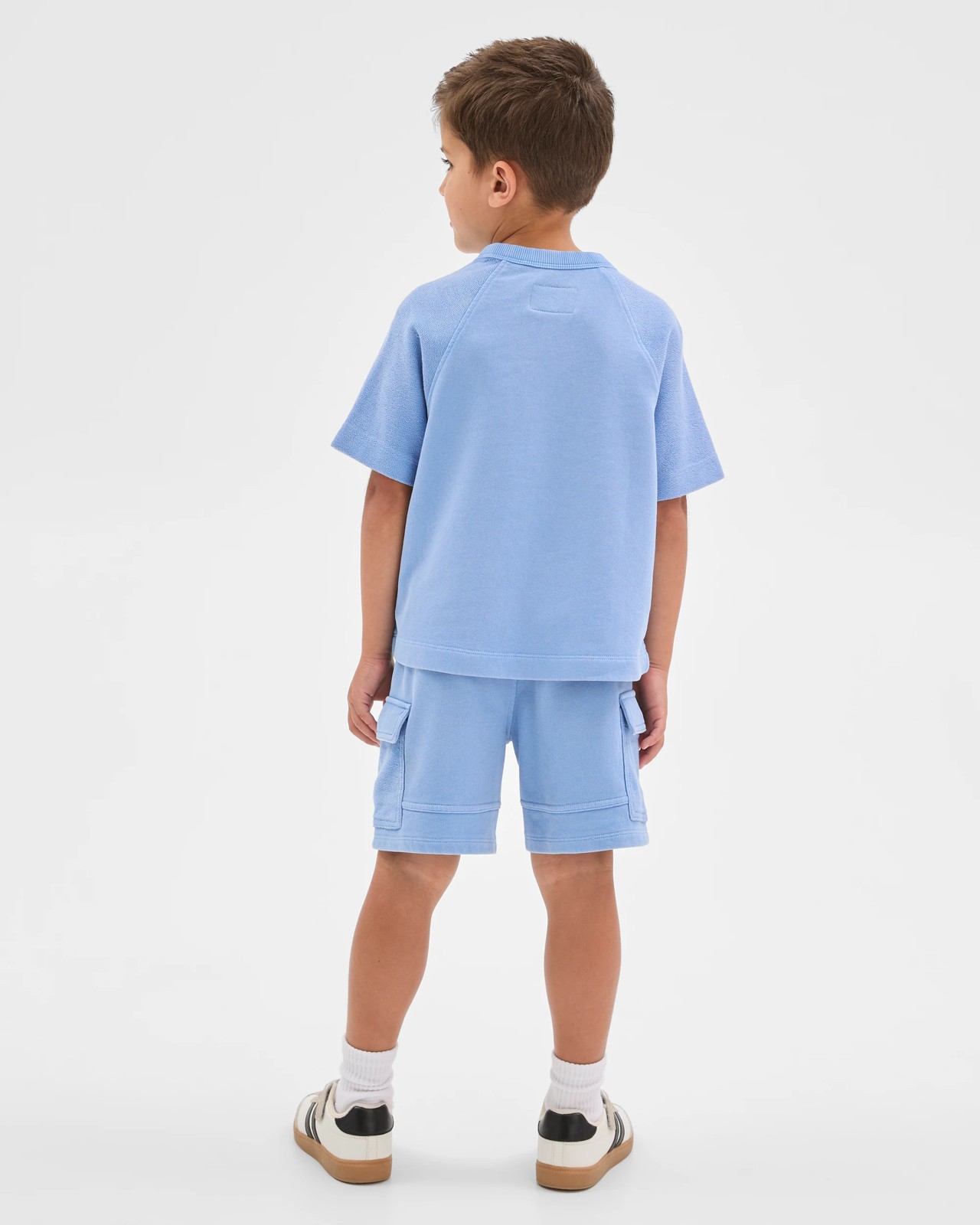 Australian Cotton Washed Shorts - Blue 5 of 5