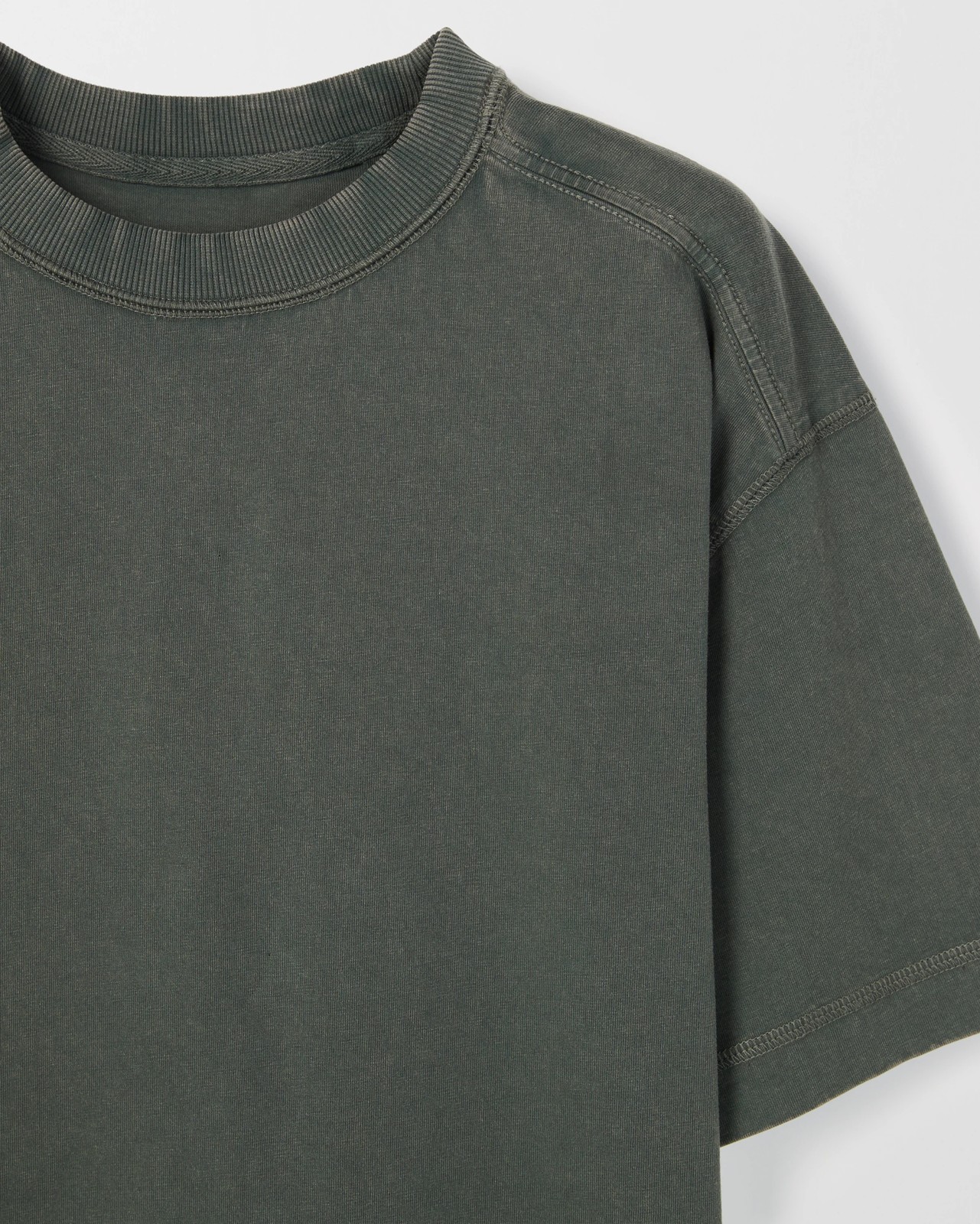 Australian Cotton Oversized Washed T-Shirt - Green 6 of 6
