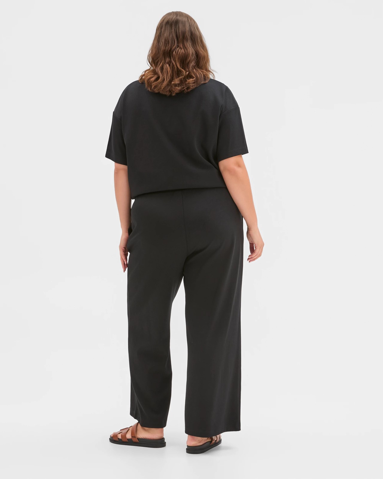 Plus Size Australian Cotton Blend Wide Leg Interlock Pants 4 of 6