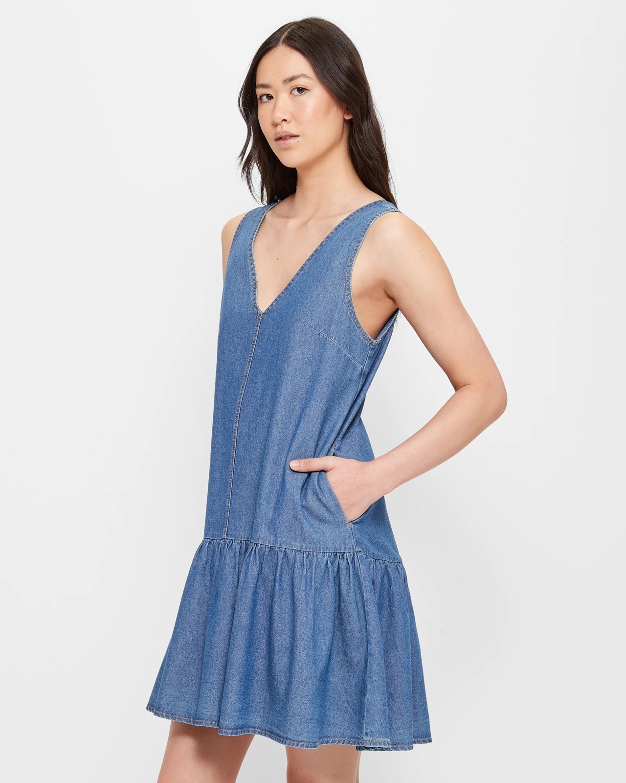Drop Waist Denim Dress | Target Australia